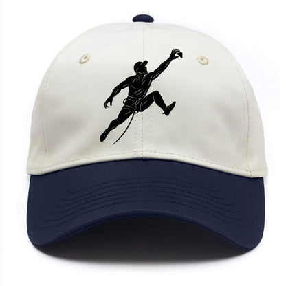 Rock wall climber reaching hold - Two Tone Cap - Navy