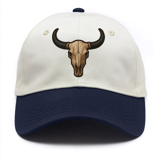 Bull Skull  - Two Tone Cap - Navy