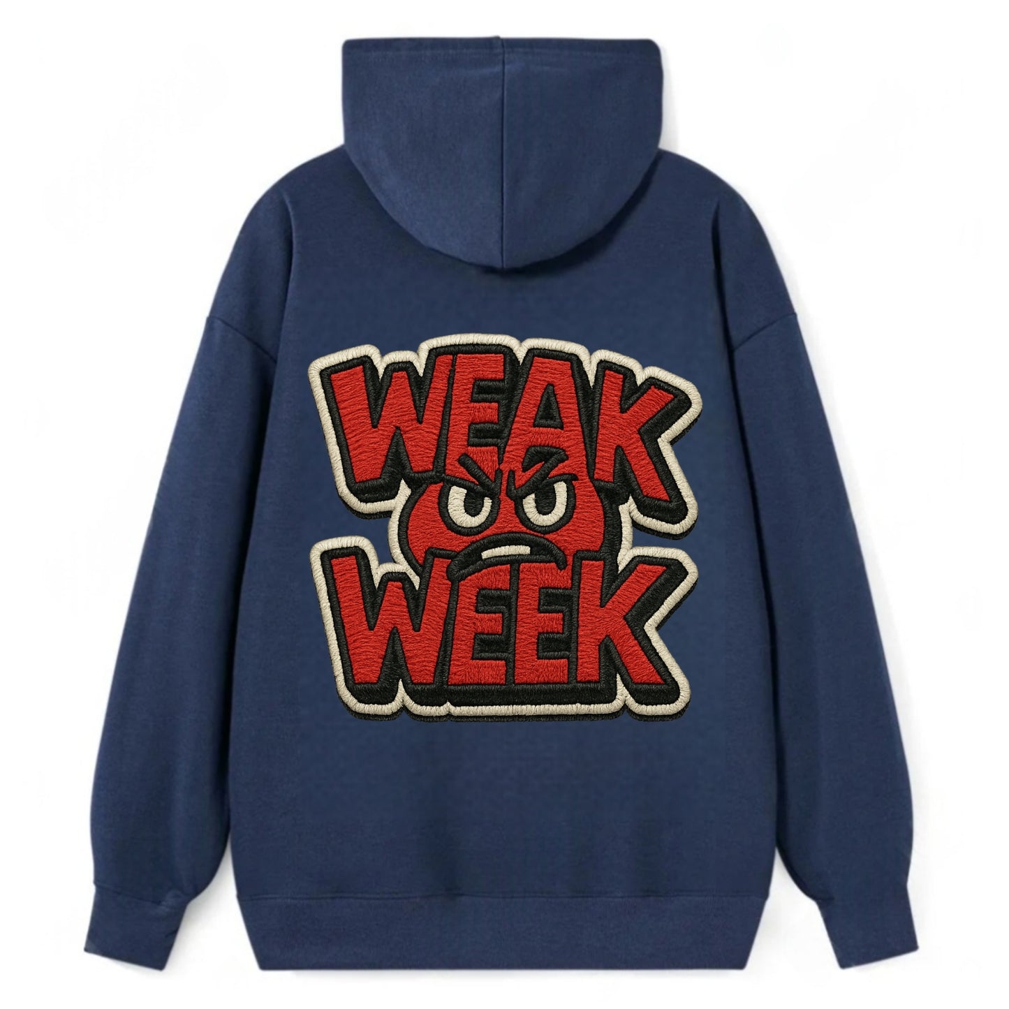 WEAK;WEEK WARRIOR Monday Blue Cap - Classic Pullover Hoodie - Navy