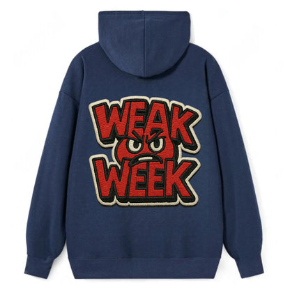 WEAK;WEEK WARRIOR Monday Blue Cap - Classic Pullover Hoodie - Navy