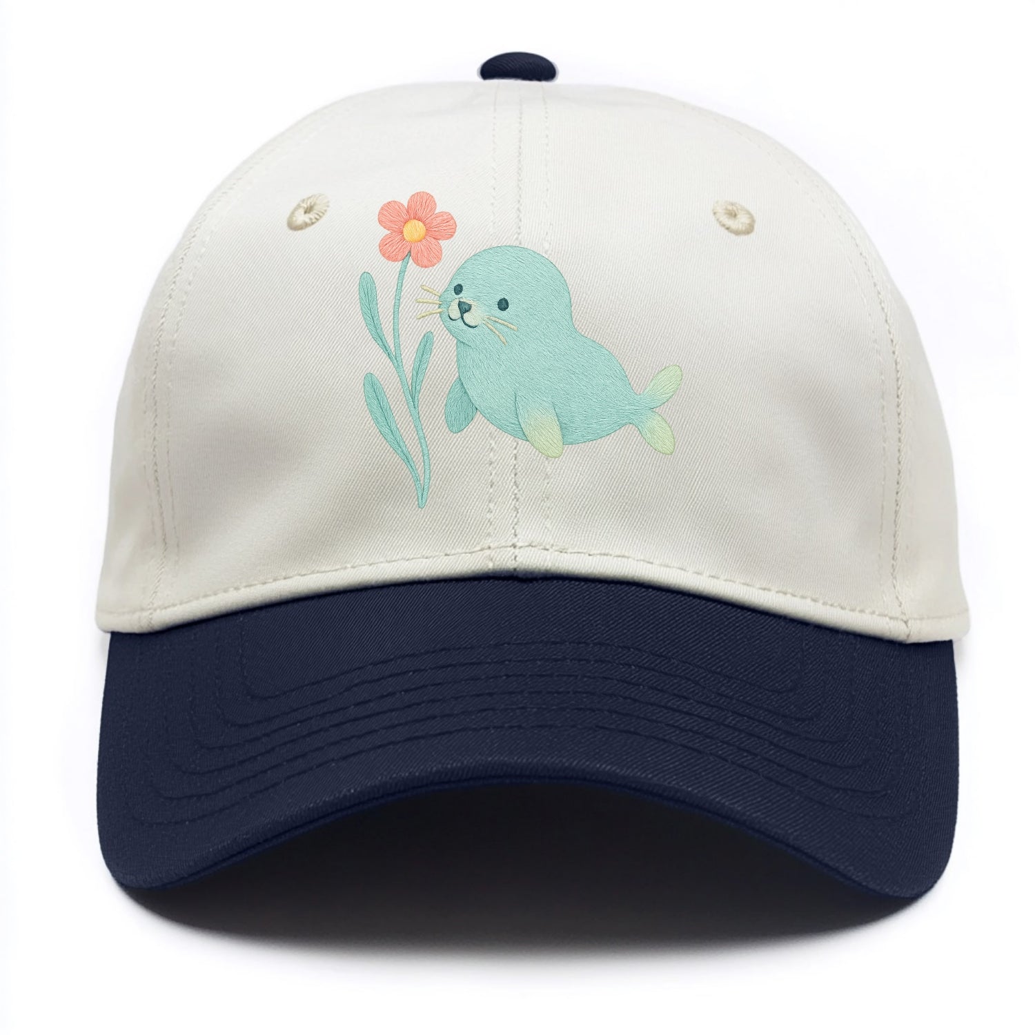 Mint Seal Pup - Two Tone Cap - Navy