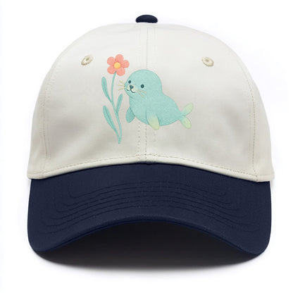 Mint Seal Pup - Two Tone Cap - Navy