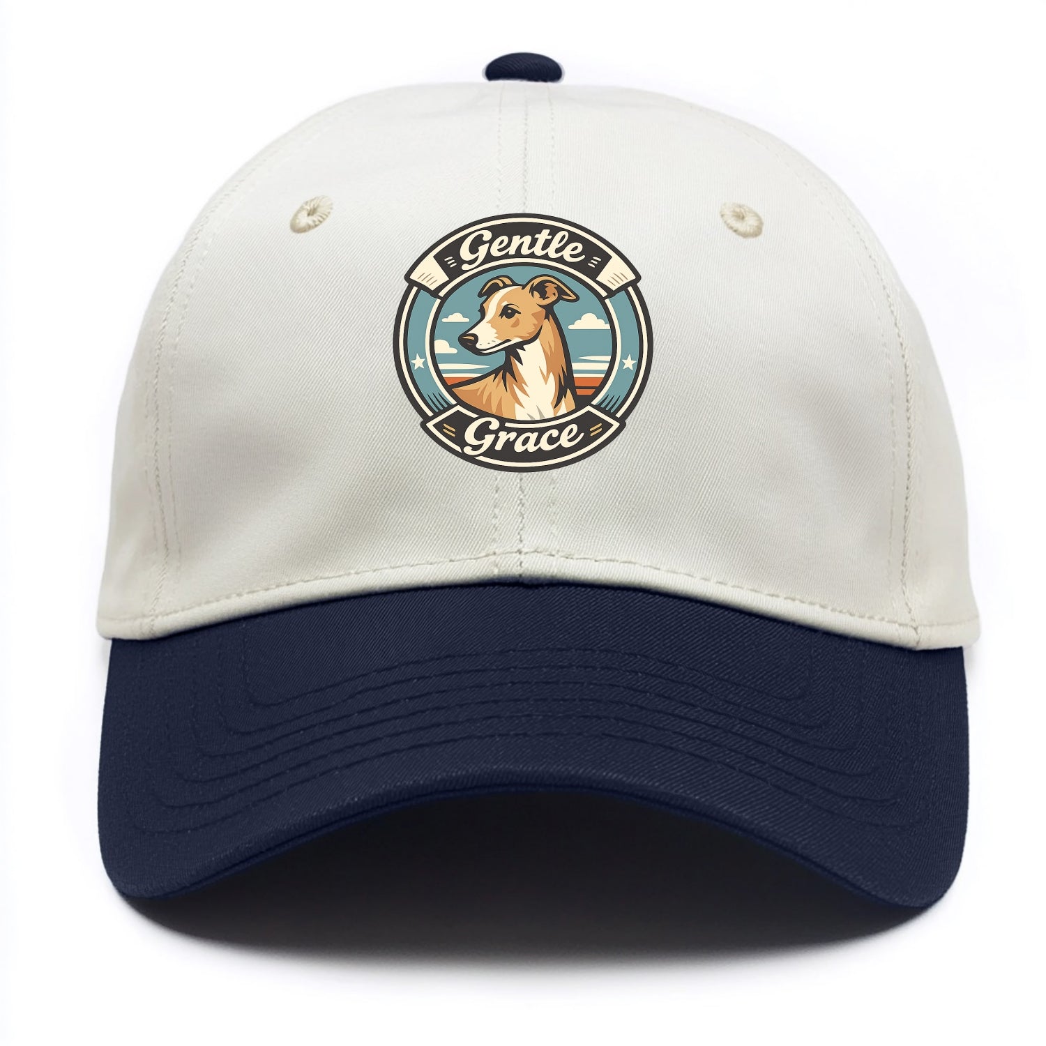Gentle Grace of the Whippet - Two Tone Cap - Navy