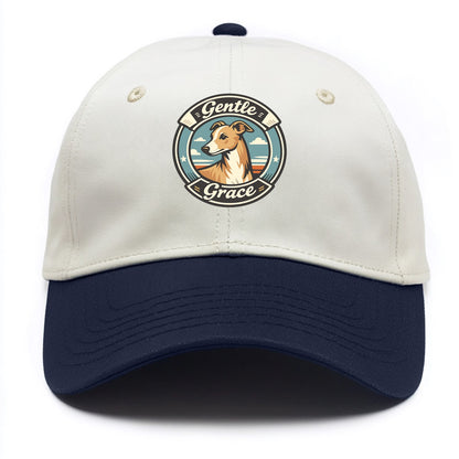 Gentle Grace of the Whippet - Two Tone Cap - Navy