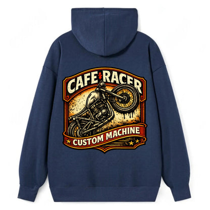 Cafe Racer - Classic Pullover Hoodie - Navy