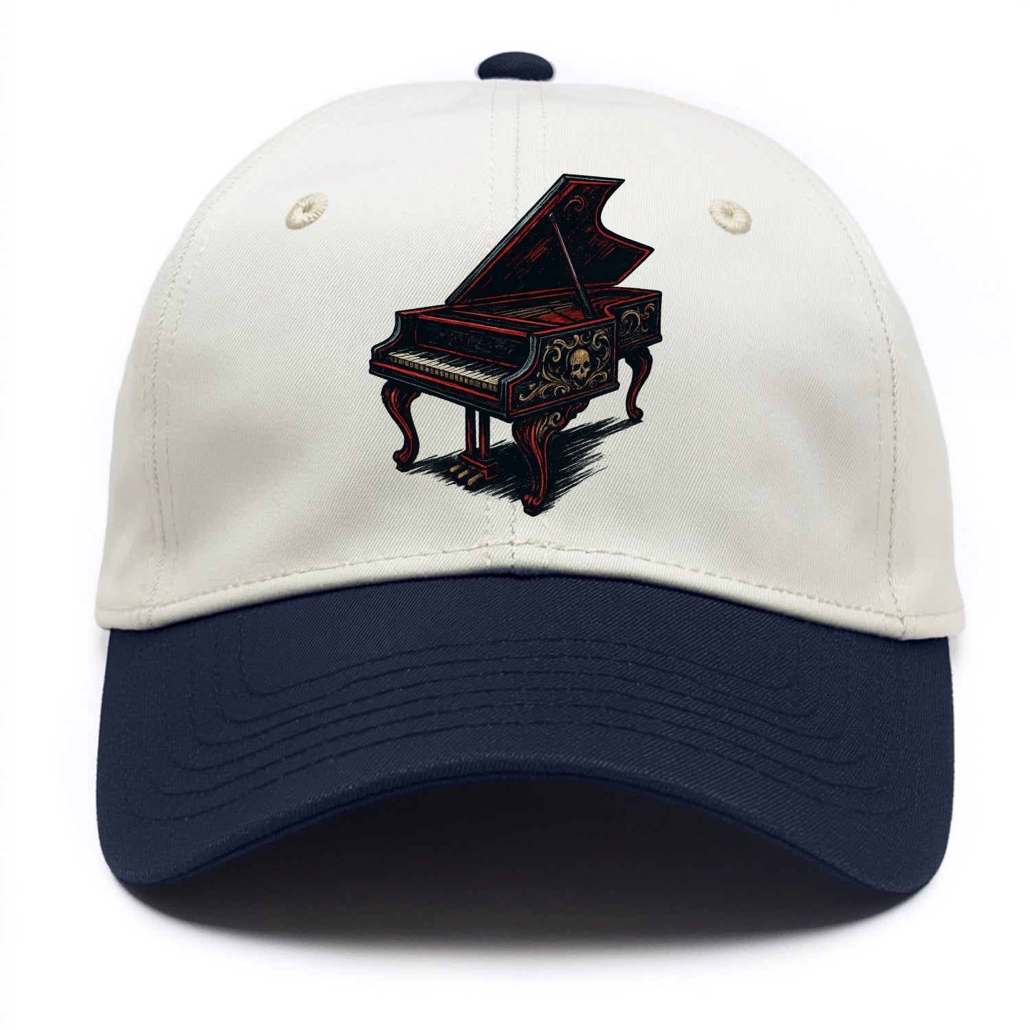 Harpsichord with baroque decorative styling - Two Tone Cap - Navy