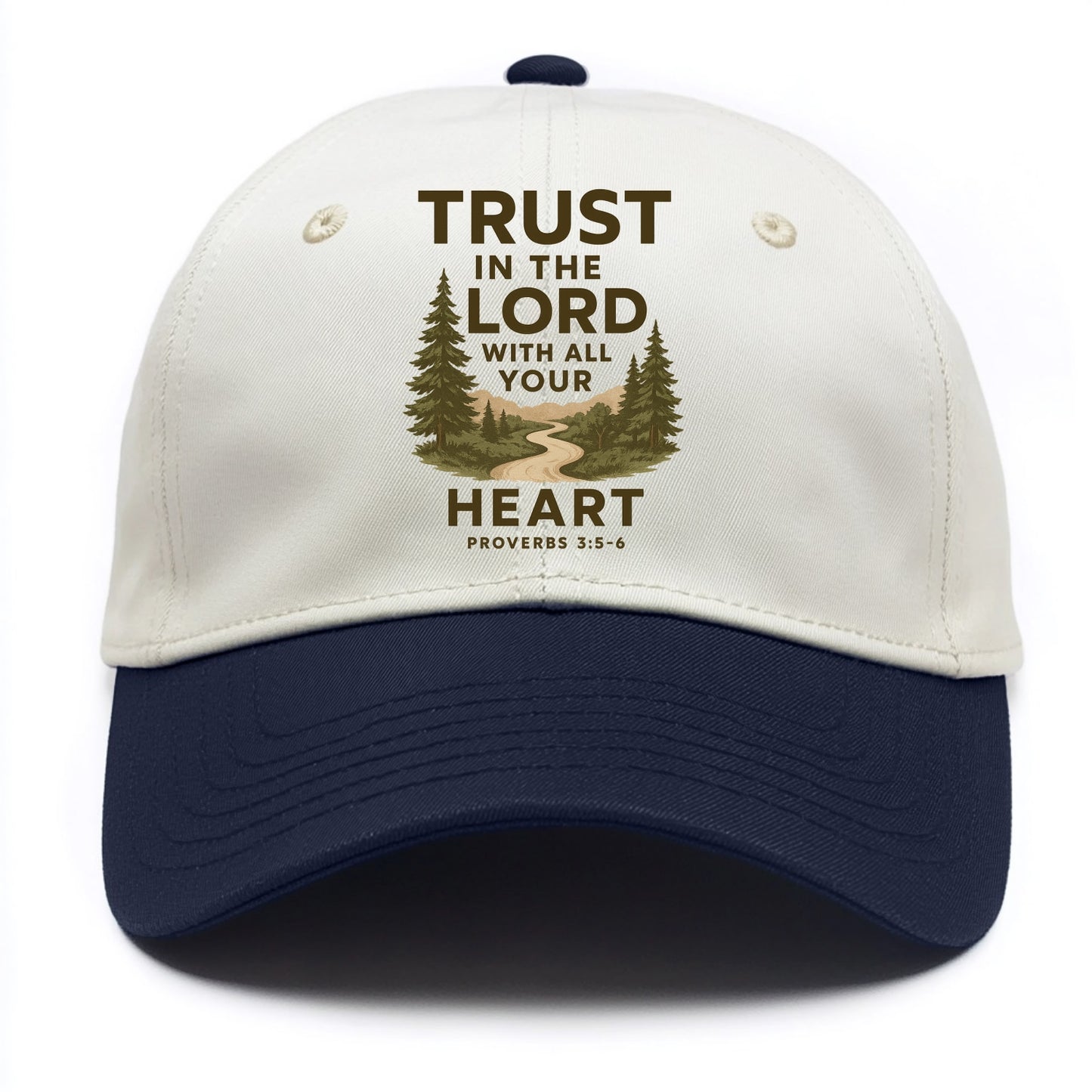 Proverbs 3:5-6 Path - Two Tone Cap - Navy