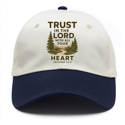Proverbs 3:5-6 Path - Two Tone Cap - Navy