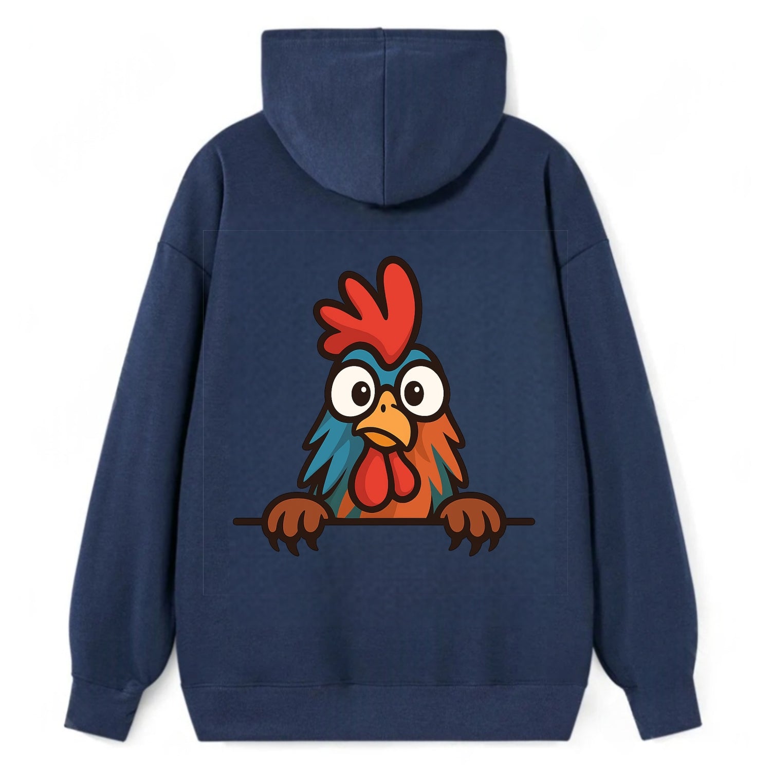 Rooster  - Classic Pullover Hoodie - Navy