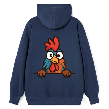 Rooster  - Classic Pullover Hoodie - Navy