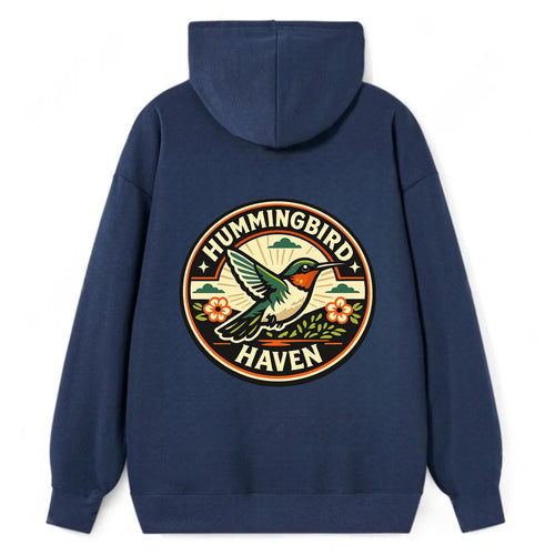 Hummingbird Sanctuary Emblem - Classic Pullover Hoodie