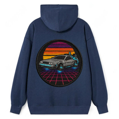 Retro Future - Classic Pullover Hoodie - Navy