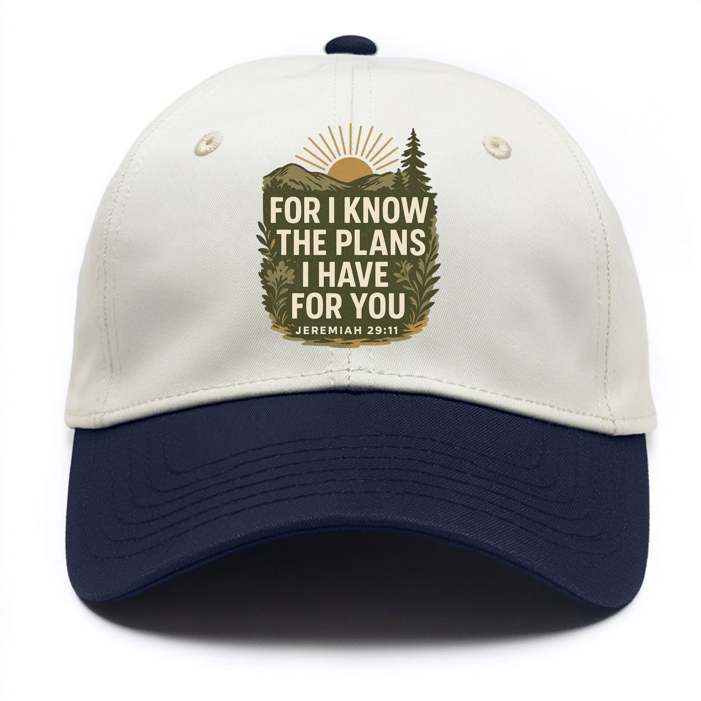 Jeremiah 29:11 Sunrise - Two Tone Cap - Navy