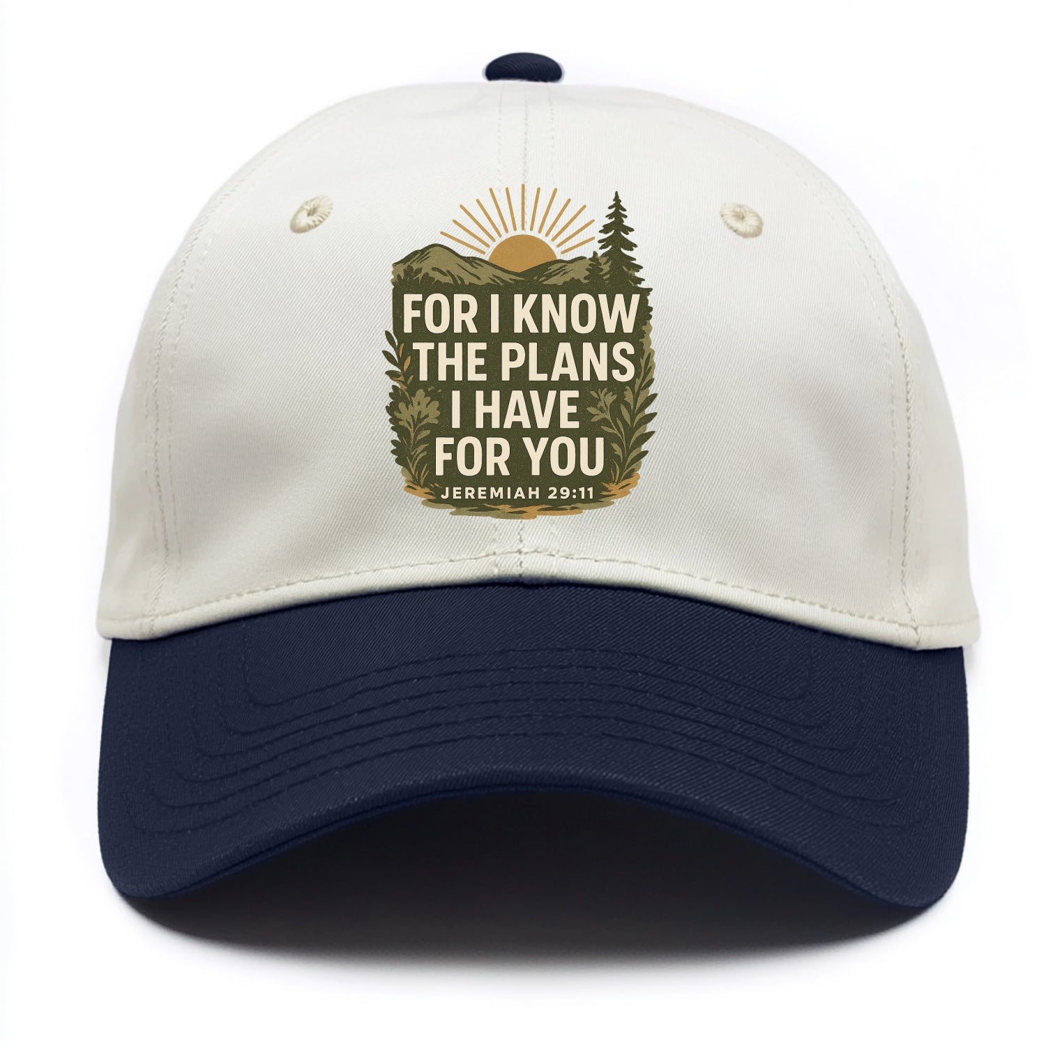 Jeremiah 29:11 Sunrise - Two Tone Cap - Navy