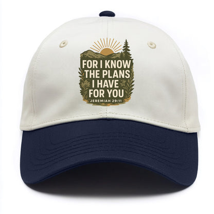 Jeremiah 29:11 Sunrise - Two Tone Cap - Navy