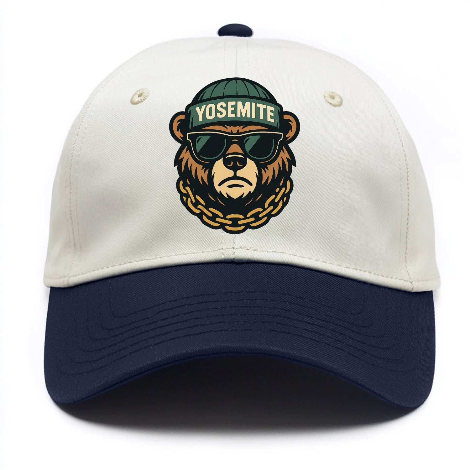 Yosemite Bear - Two Tone Cap - Navy