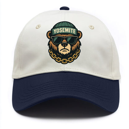 Yosemite Bear - Two Tone Cap - Navy