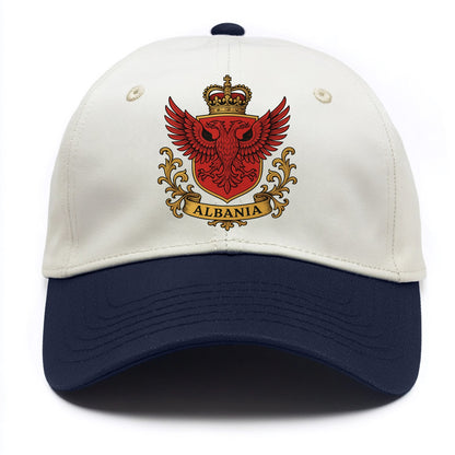 Albania Heritage Badge  - Two Tone Cap - Navy