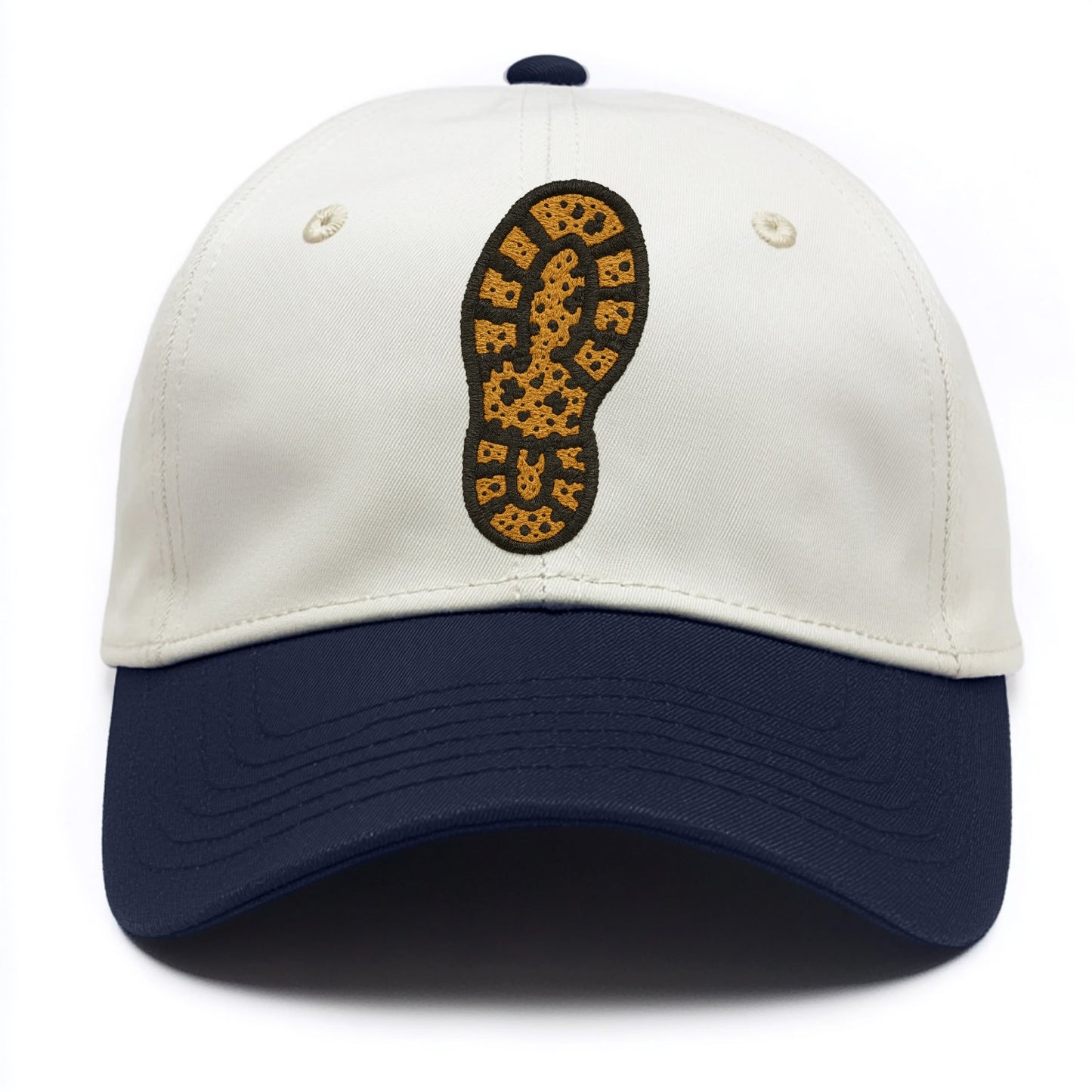 Hiking Boot Print  - Two Tone Cap - Navy