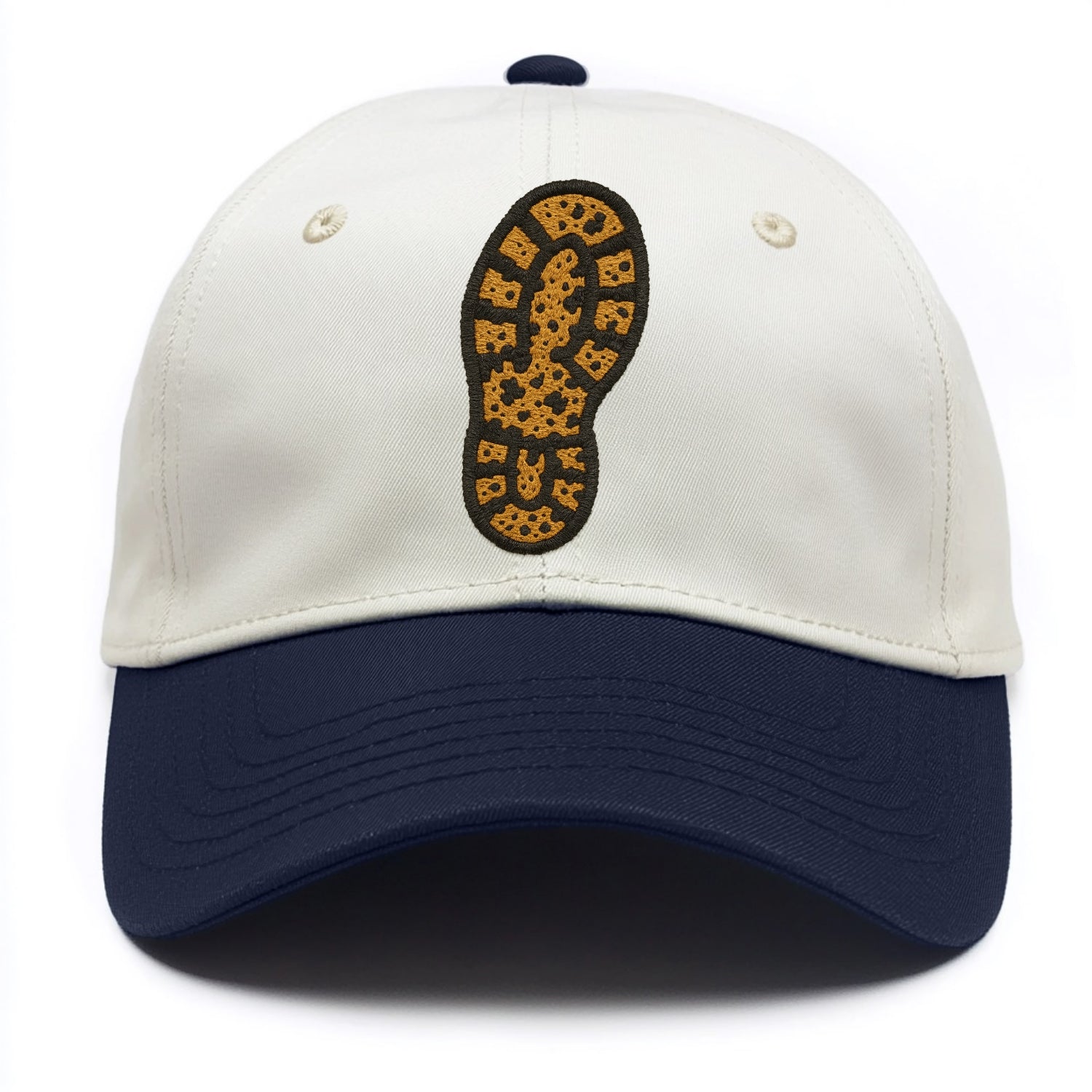 Hiking Boot Print  - Two Tone Cap - Navy