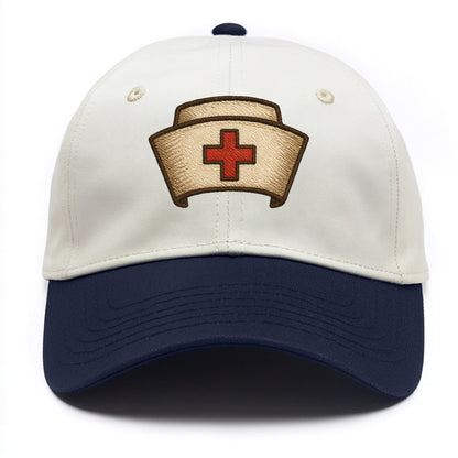 Nurse Cap  - Two Tone Cap - Navy