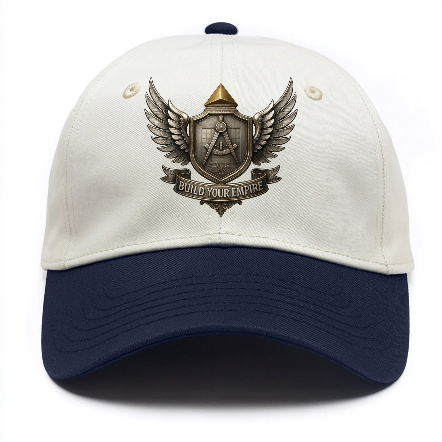 BUILD YOUR EMPIRE | Architect compass | - Two Tone Cap - Navy