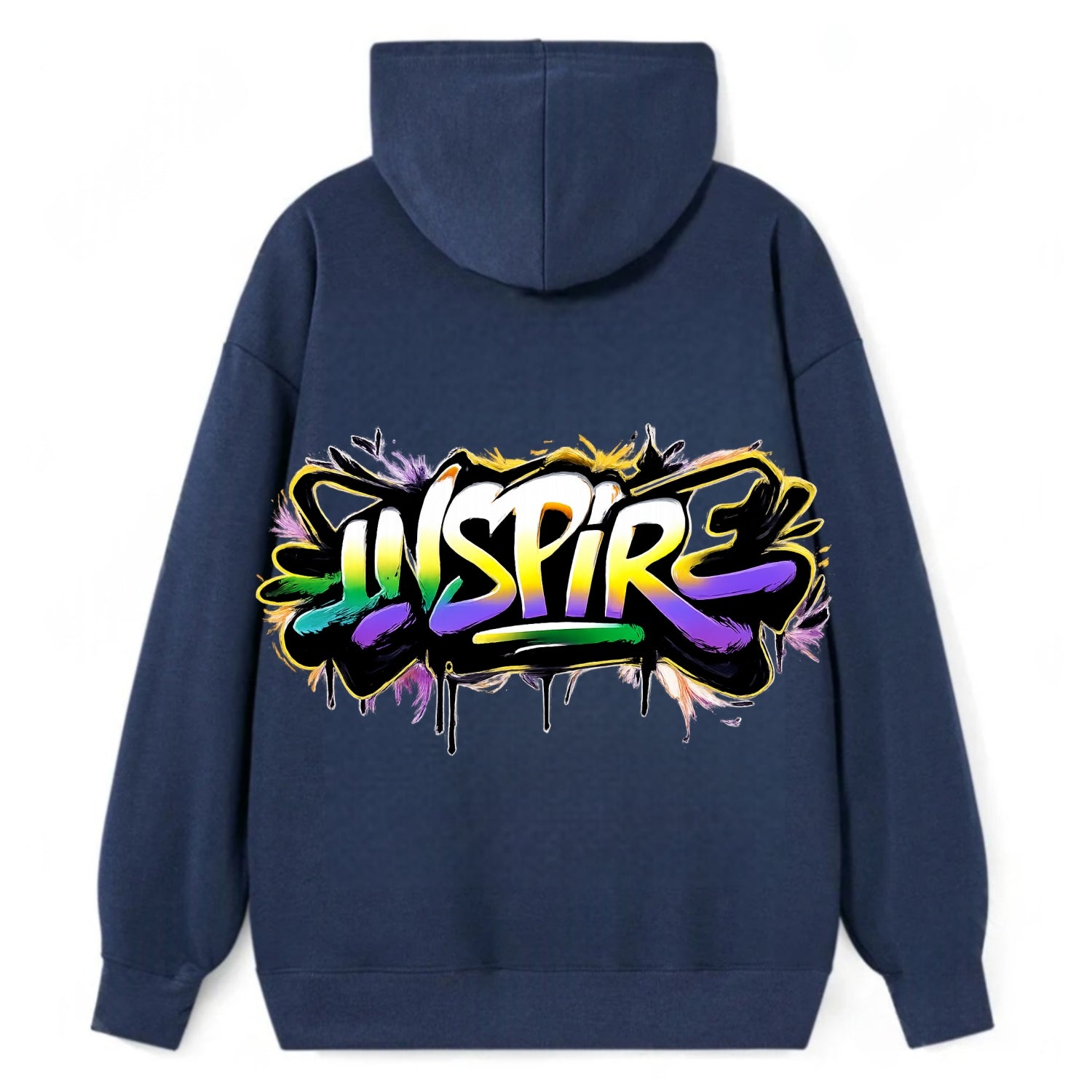 Bold typography design - "INSPIRE" - motivating others, being the spark - Classic Pullover Hoodie - Navy