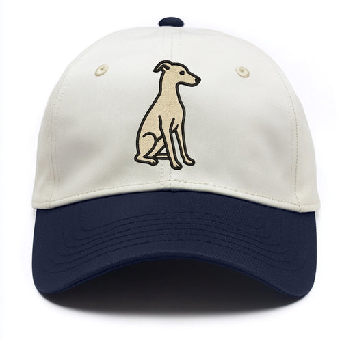 Italian Greyhound - Gray sitting pose - Two Tone Cap