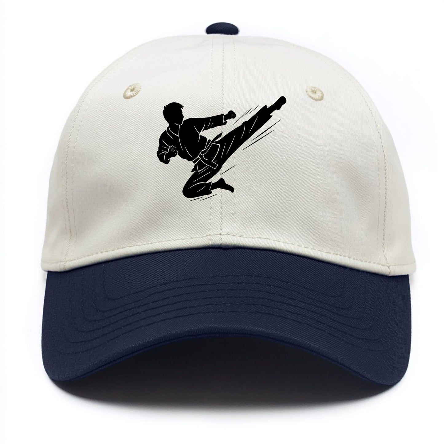 Korean taekwondo flying kick - Two Tone Cap - Navy