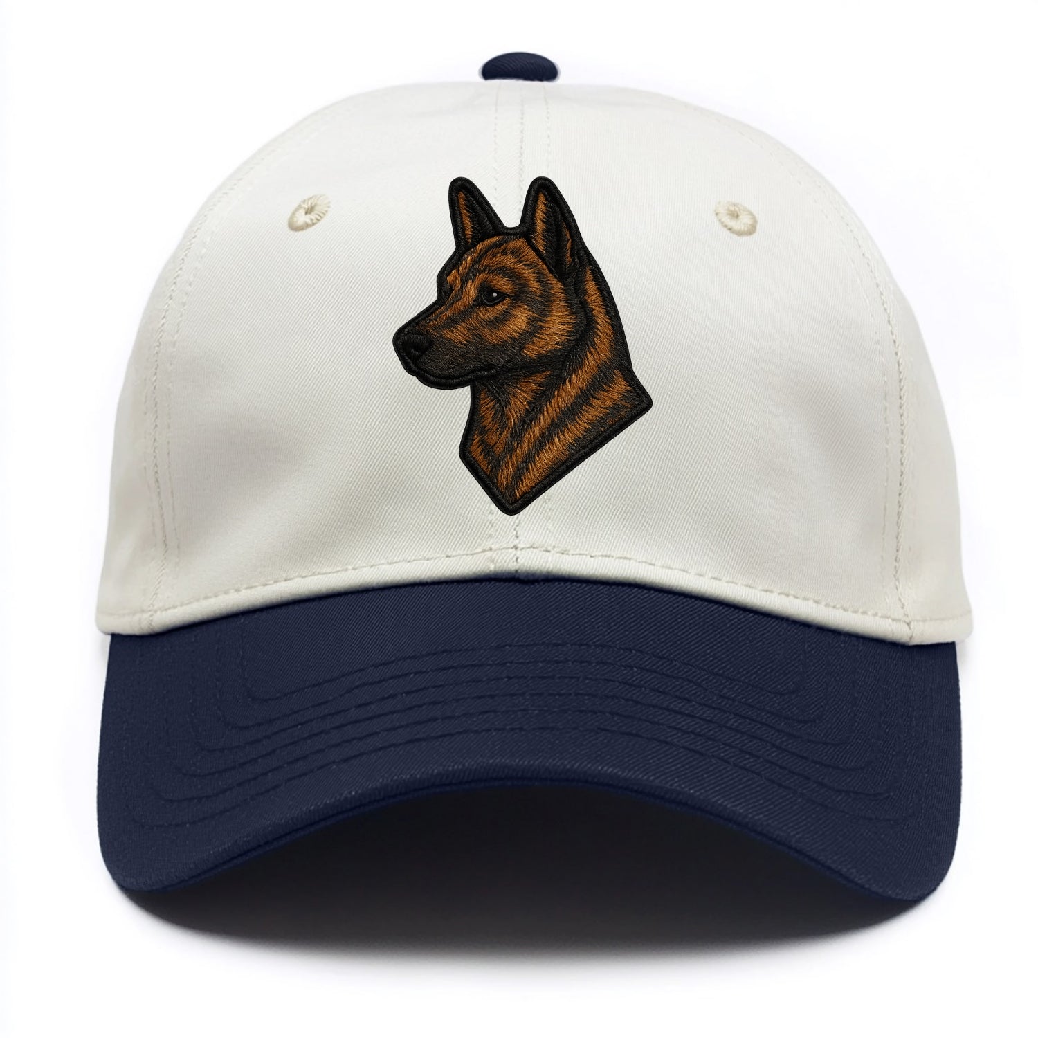 Kai Ken - Modern tiger dog logo with bol - Two Tone Cap - Navy