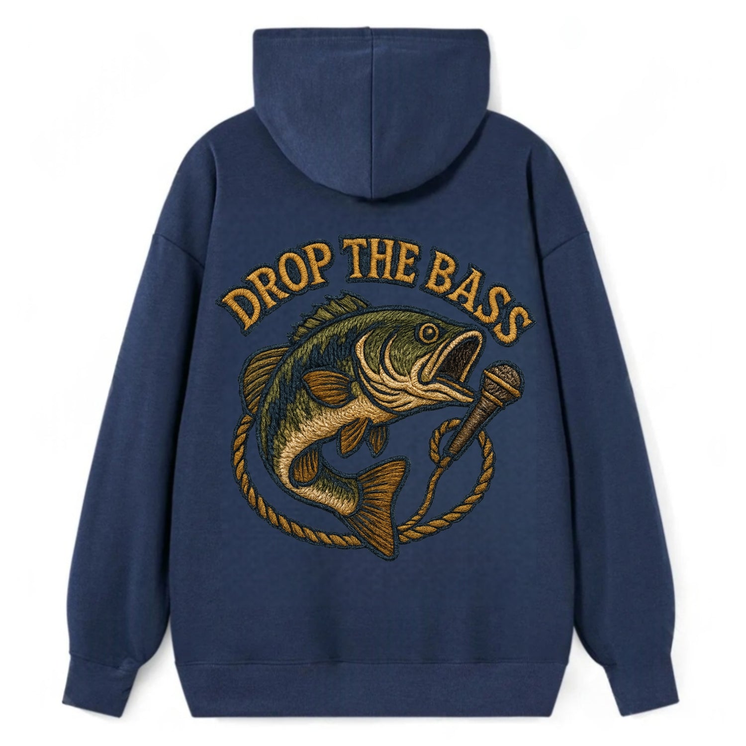 Drop The Bass  - Classic Pullover Hoodie - Navy