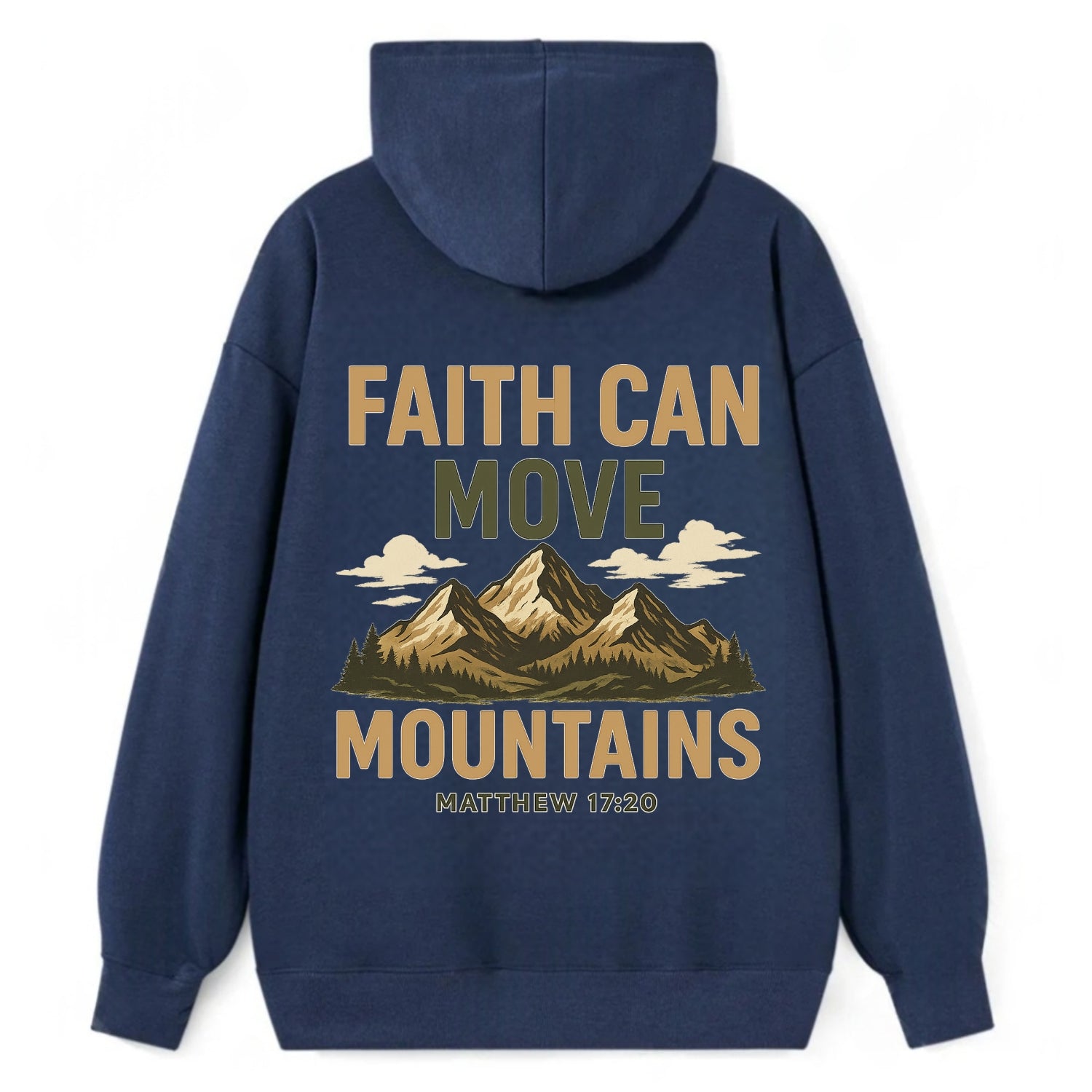 Matthew 17:20 Mountains - Classic Pullover Hoodie - Navy