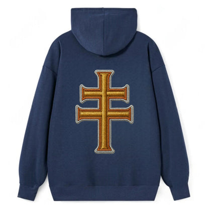 Patriarchal Cross - Classic Pullover Hoodie - Navy