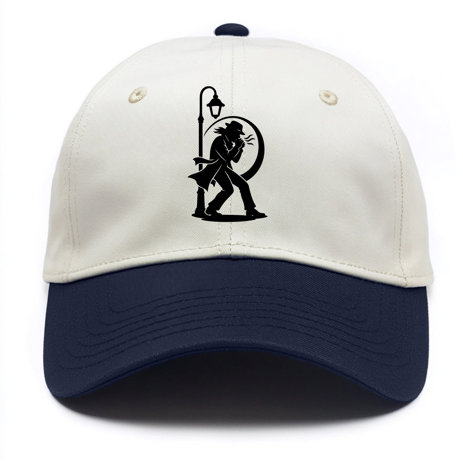 Blues harmonica player under streetlight - Two Tone Cap - Navy