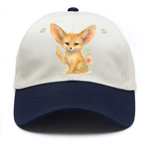 tiny fennec fox with oversized ears, one small paw raised in sass - Two Tone Cap