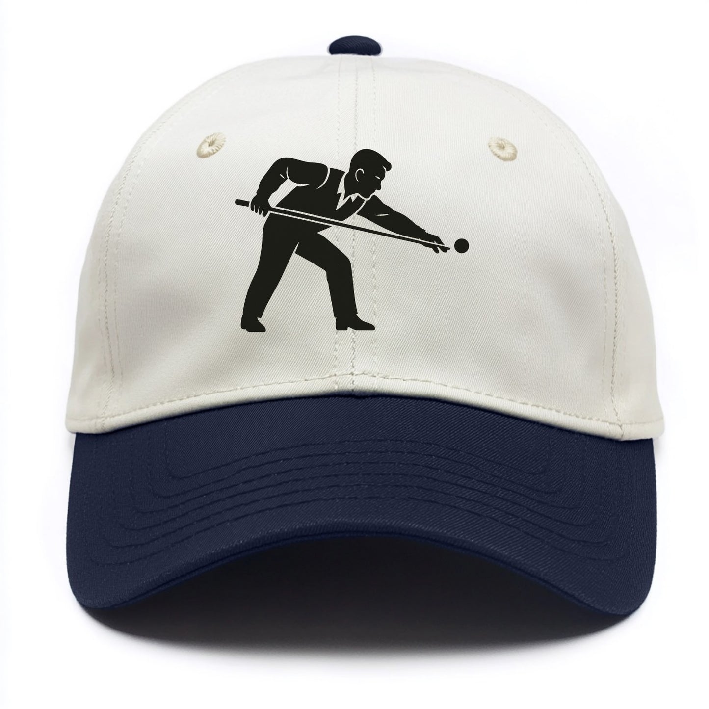 Pool player lining up shot - Two Tone Cap - Navy
