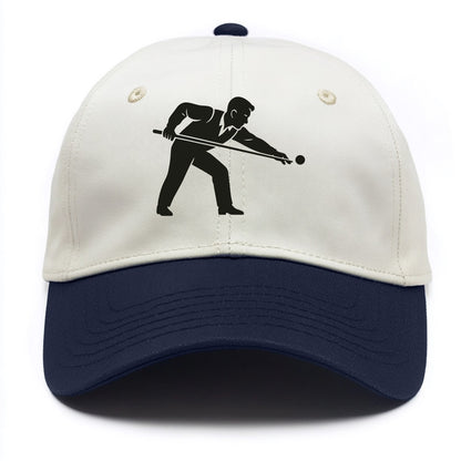 Pool player lining up shot - Two Tone Cap - Navy