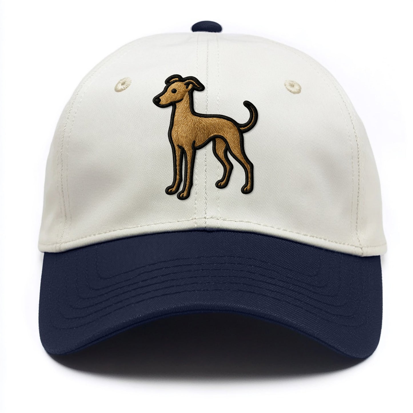 Italian Greyhound - Modern elegant silho - Two Tone Cap - Navy