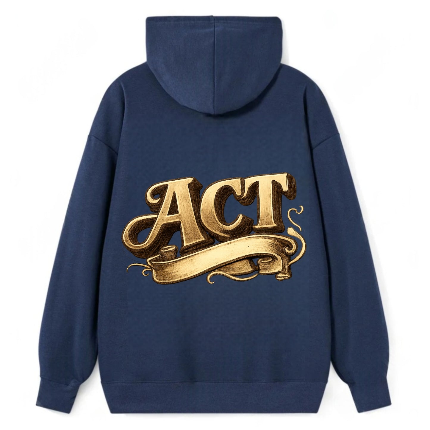 Bold typography design - "ACT" - take action, do something - Classic Pullover Hoodie - Navy