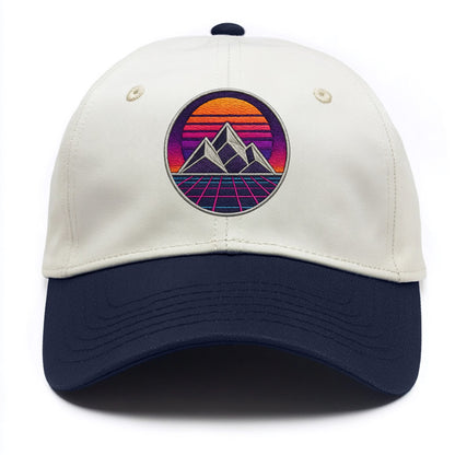 Retrowave Mountains - Two Tone Cap - Navy