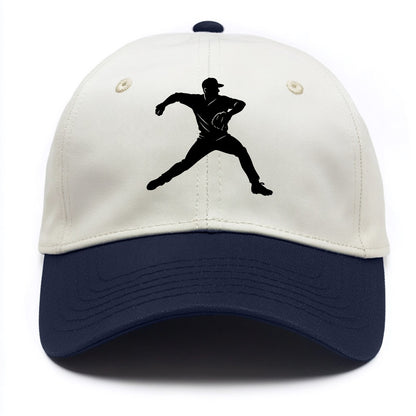 Baseball pitcher wind-up motion - Two Tone Cap - Navy