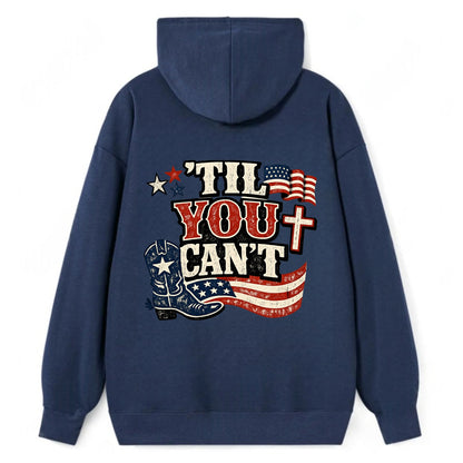 Til You Cant - Patriot Cross - Classic Pullover Hoodie - Navy