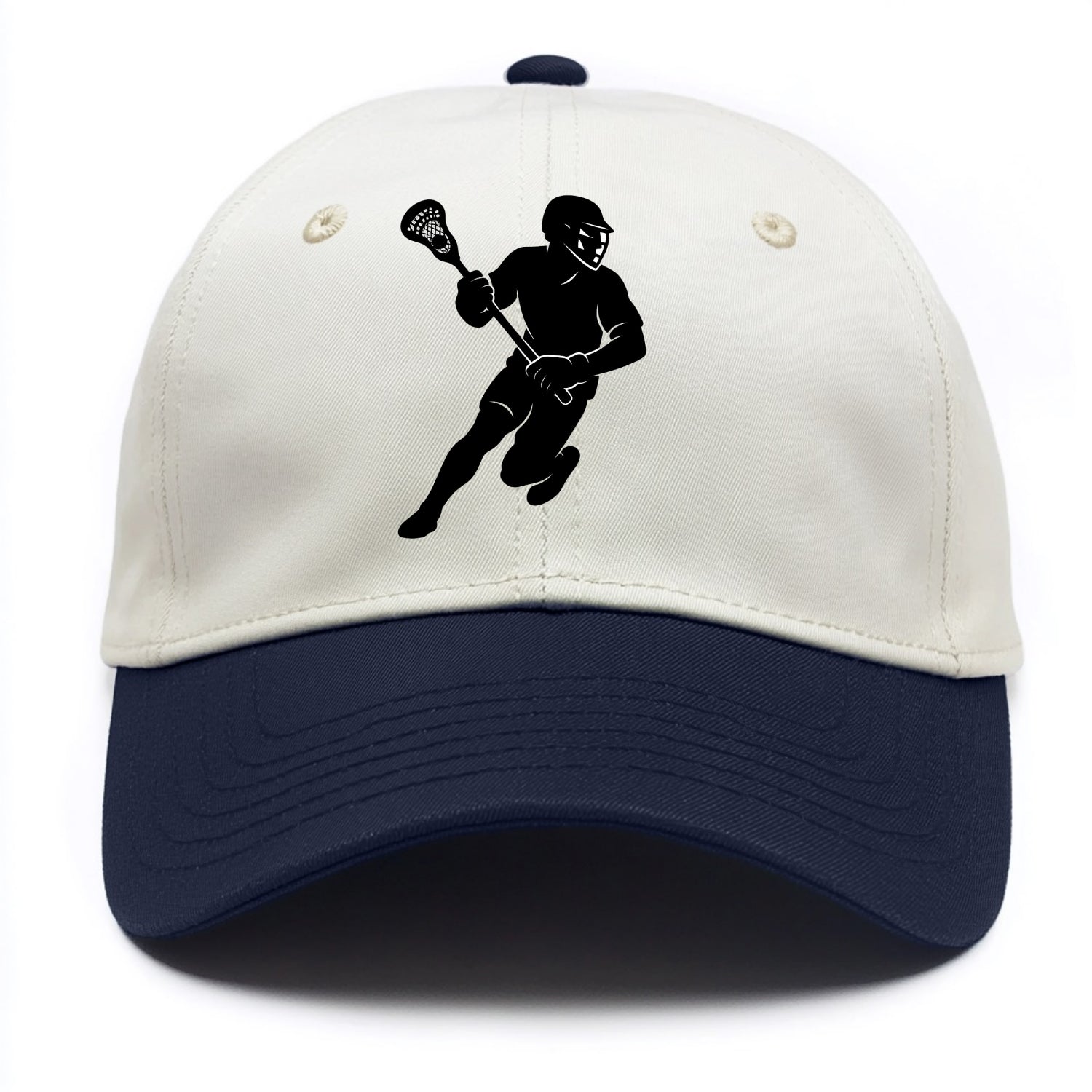 Lacrosse player cradling stick - Two Tone Cap - Navy