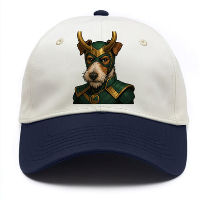 Fox Terrier Loki  - Two Tone Cap - Navy