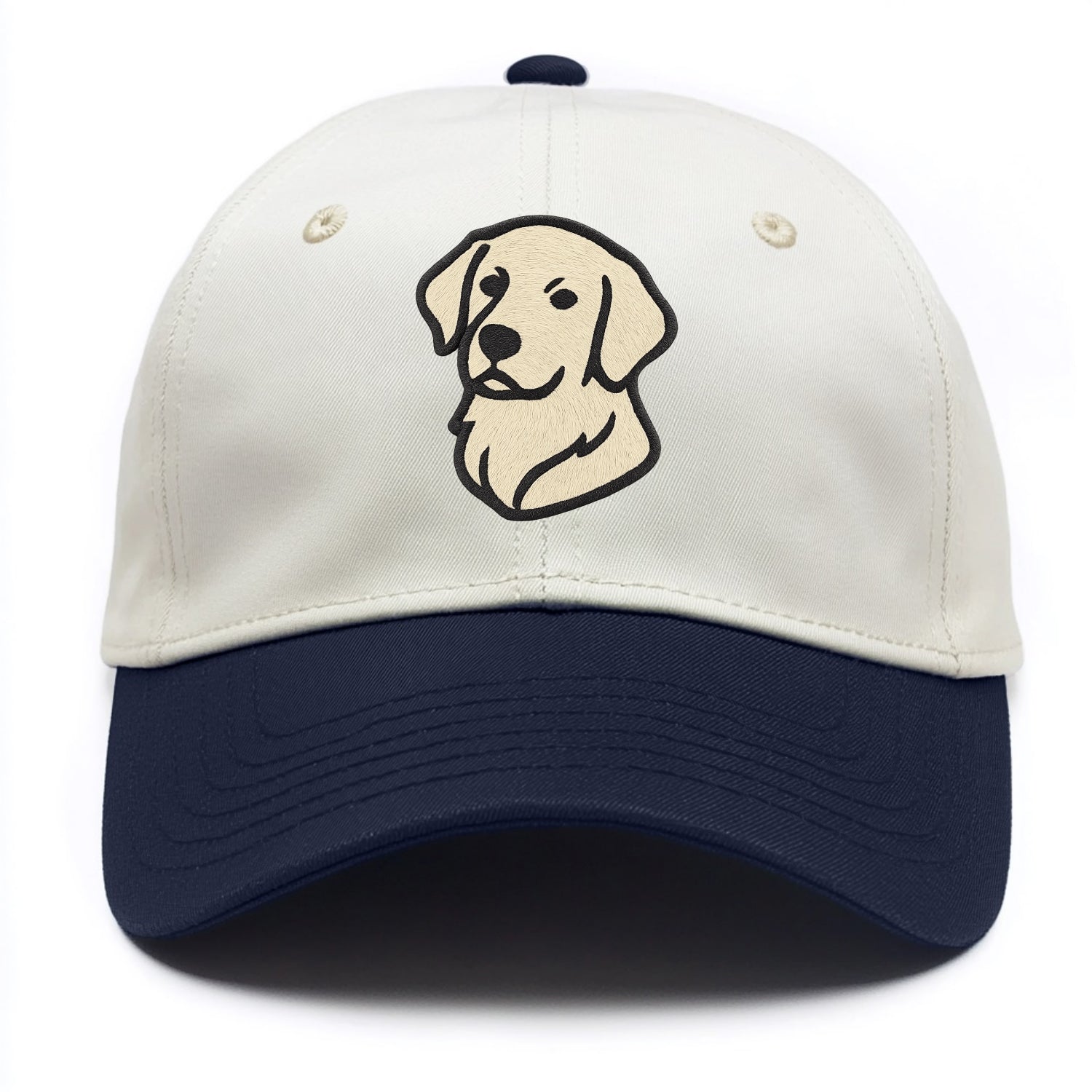 Golden Retriever - Head tilt curious pos Two Tone Cap - Navy