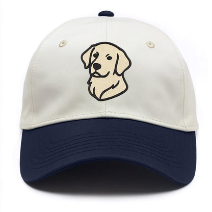 Golden Retriever - Head tilt curious pos Two Tone Cap - Navy