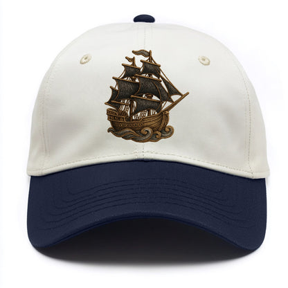 Pirate Ship  - Two Tone Cap - Navy