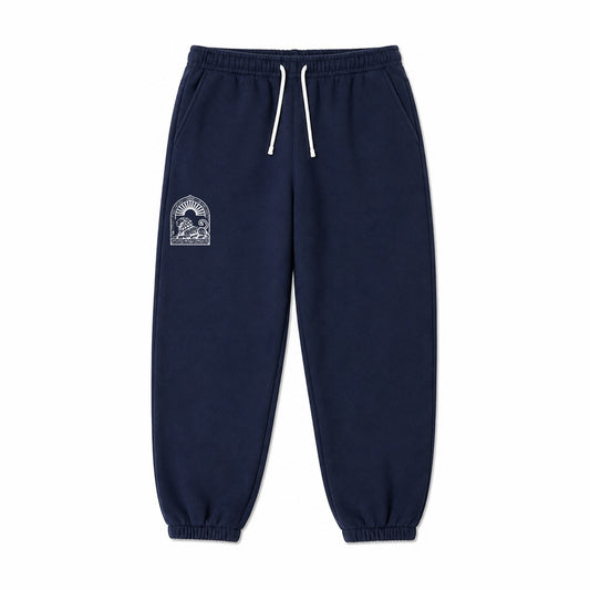 Persian Lion Arch Fleece Sweatpants – Navy Blue