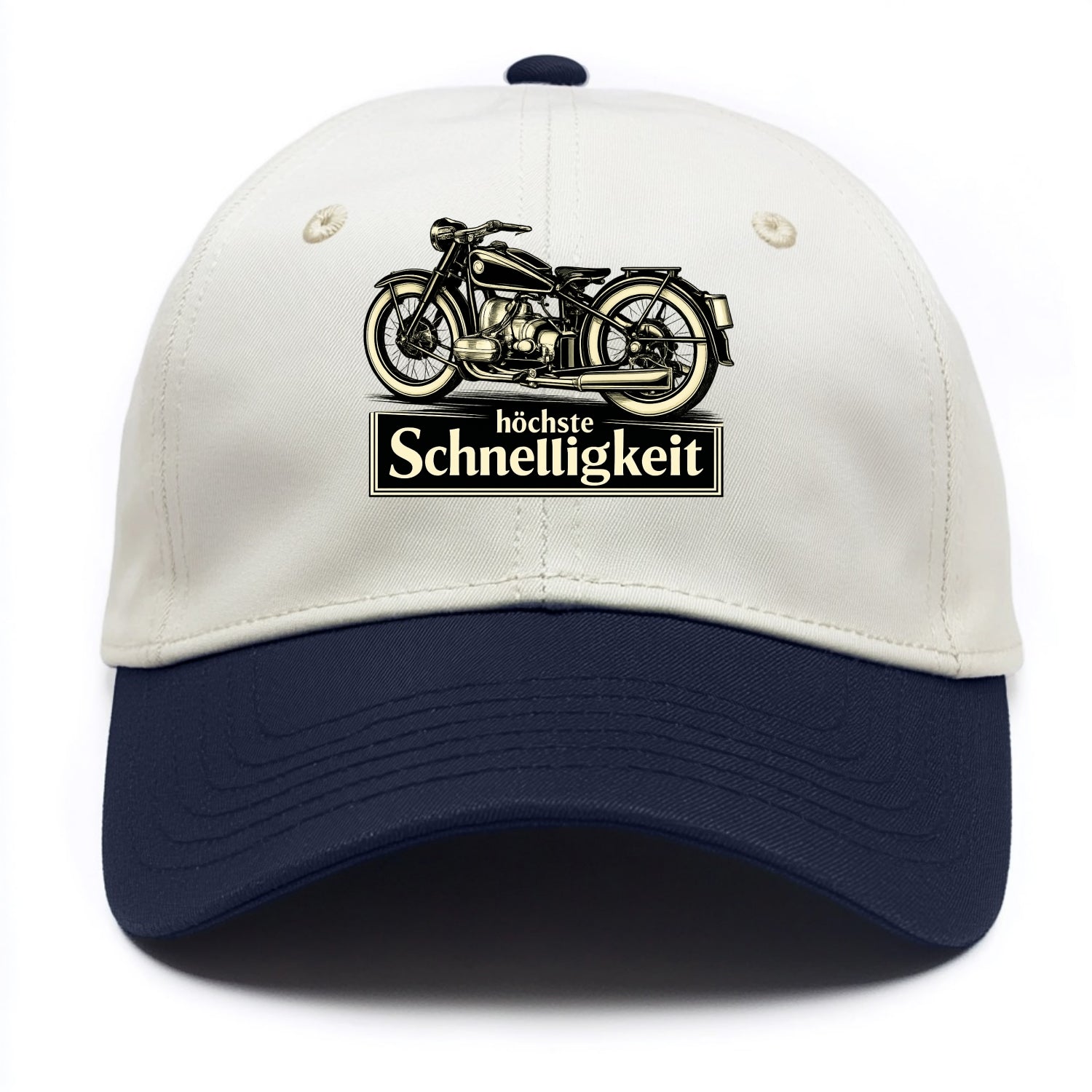German Speed Motorcycle - Two Tone Cap - Navy