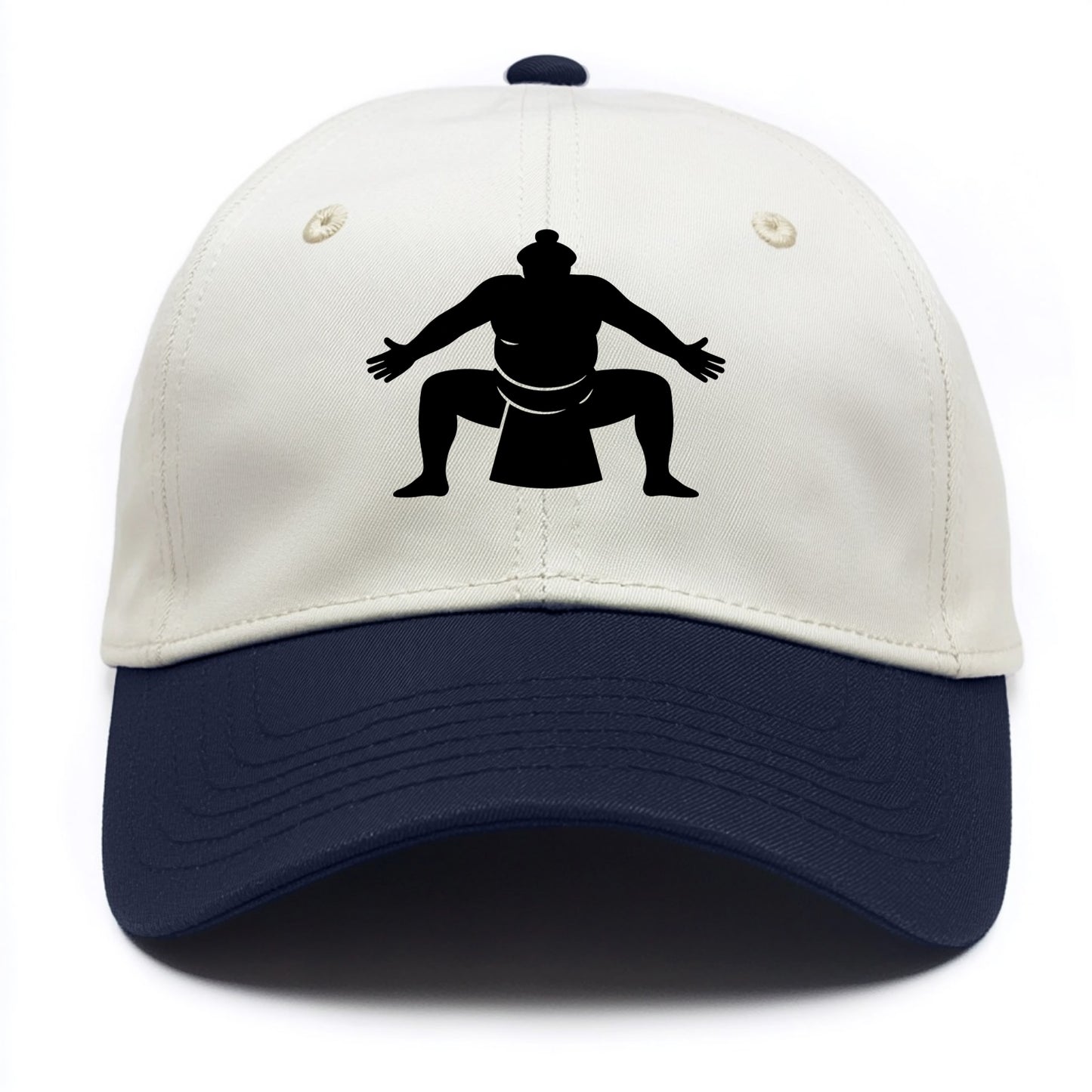 Japanese sumo wrestler ceremonial stance - Two Tone Cap - Navy